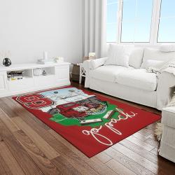 NCAA NC State Wolfpack Sport Basketball And Foolball Team Logo Rectangle Area Rug NCSW43
