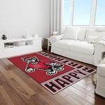ncaa nc state wolfpack sport basketball and foolball team logo rectangle area rug light room ncsw46