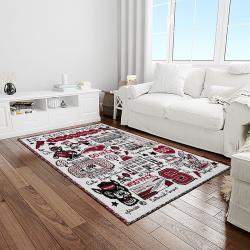 NCAA NC State Wolfpack Sport Basketball And Foolball Team Logo Rectangle Area Rug NCSW49
