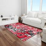ncaa nc state wolfpack sport basketball and foolball team logo rectangle area rug light room ncsw51