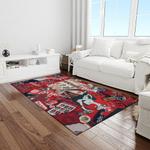 ncaa nc state wolfpack sport basketball and foolball team logo rectangle area rug light room ncsw57