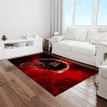 ncaa nebraska cornhuskers college sport basketball and foolball team logo rectangle area rug light room ncs05