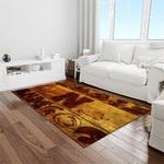 ncaa nebraska cornhuskers college sport basketball and foolball team logo rectangle area rug light room ncs13