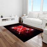 ncaa nebraska cornhuskers college sport basketball and foolball team logo rectangle area rug light room ncs28