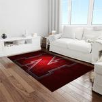 ncaa nebraska cornhuskers college sport basketball and foolball team logo rectangle area rug light room ncs37