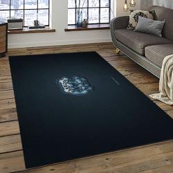ncaa north carolina tar heels college sport basketball and foolball team logo rectangle area rug dark room ncth03