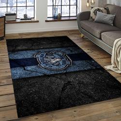 ncaa north carolina tar heels college sport basketball and foolball team logo rectangle area rug dark room ncth04