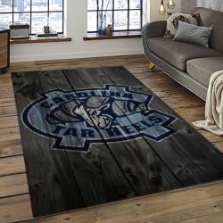 ncaa north carolina tar heels college sport basketball and foolball team logo rectangle area rug dark room ncth11