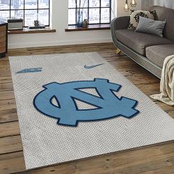 ncaa north carolina tar heels college sport basketball and foolball team logo rectangle area rug dark room ncth18