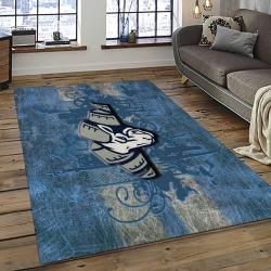 ncaa north carolina tar heels college sport basketball and foolball team logo rectangle area rug dark room ncth20