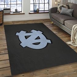ncaa north carolina tar heels college sport basketball and foolball team logo rectangle area rug dark room ncth22