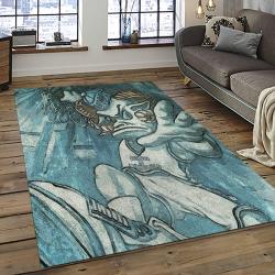 ncaa north carolina tar heels college sport basketball and foolball team logo rectangle area rug dark room ncth30