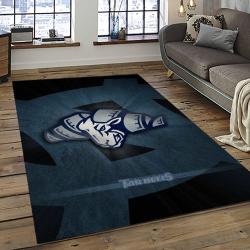 ncaa north carolina tar heels college sport basketball and foolball team logo rectangle area rug dark room ncth56