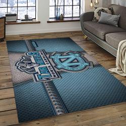 ncaa north carolina tar heels college sport basketball and foolball team logo rectangle area rug dark room ncth72
