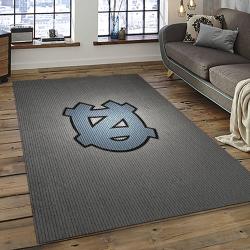 ncaa north carolina tar heels college sport basketball and foolball team logo rectangle area rug dark room ncth76