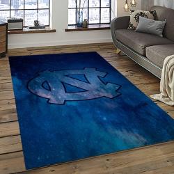 ncaa north carolina tar heels college sport basketball and foolball team logo rectangle area rug dark room ncth77