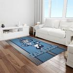 ncaa north carolina tar heels college sport basketball and foolball team logo rectangle area rug light room ncth13