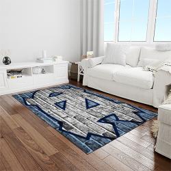 NCAA North Carolina Tar Heels College Sport Basketball And Foolball Team Logo Rectangle Area Rug NCTH14