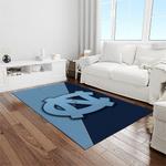 ncaa north carolina tar heels college sport basketball and foolball team logo rectangle area rug light room ncth19