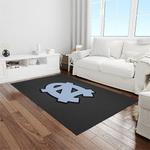 ncaa north carolina tar heels college sport basketball and foolball team logo rectangle area rug light room ncth22