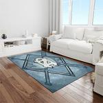 ncaa north carolina tar heels college sport basketball and foolball team logo rectangle area rug light room ncth24