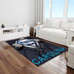 ncaa north carolina tar heels college sport basketball and foolball team logo rectangle area rug light room ncth32