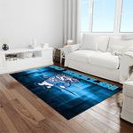 ncaa north carolina tar heels college sport basketball and foolball team logo rectangle area rug light room ncth34