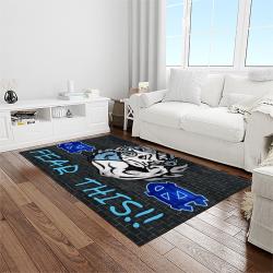 NCAA North Carolina Tar Heels College Sport Basketball And Foolball Team Logo Rectangle Area Rug NCTH35