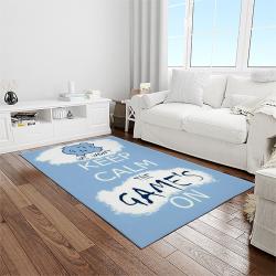 NCAA North Carolina Tar Heels College Sport Basketball And Foolball Team Logo Rectangle Area Rug NCTH36
