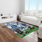 ncaa north carolina tar heels college sport basketball and foolball team logo rectangle area rug light room ncth37