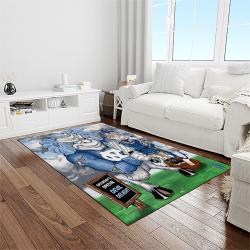 NCAA North Carolina Tar Heels College Sport Basketball And Foolball Team Logo Rectangle Area Rug NCTH37