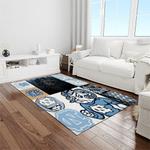 ncaa north carolina tar heels college sport basketball and foolball team logo rectangle area rug light room ncth40