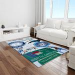 ncaa north carolina tar heels college sport basketball and foolball team logo rectangle area rug light room ncth41