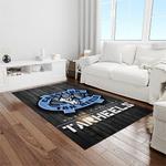 ncaa north carolina tar heels college sport basketball and foolball team logo rectangle area rug light room ncth43