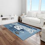 ncaa north carolina tar heels college sport basketball and foolball team logo rectangle area rug light room ncth44