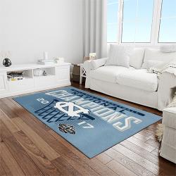 NCAA North Carolina Tar Heels College Sport Basketball And Foolball Team Logo Rectangle Area Rug NCTH44