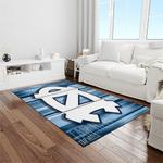 ncaa north carolina tar heels college sport basketball and foolball team logo rectangle area rug light room ncth49