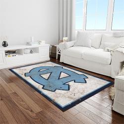 NCAA North Carolina Tar Heels College Sport Basketball And Foolball Team Logo Rectangle Area Rug NCTH50