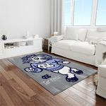 ncaa north carolina tar heels college sport basketball and foolball team logo rectangle area rug light room ncth53