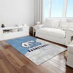 ncaa north carolina tar heels college sport basketball and foolball team logo rectangle area rug light room ncth69