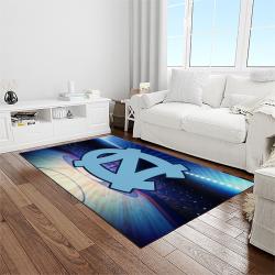 NCAA North Carolina Tar Heels College Sport Basketball And Foolball Team Logo Rectangle Area Rug NCTH75