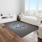 ncaa north carolina tar heels college sport basketball and foolball team logo rectangle area rug light room ncth76