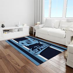 NCAA North Carolina Tar Heels College Sport Basketball And Foolball Team Logo Rectangle Area Rug NCTH78