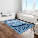 ncaa north carolina tar heels college sport basketball and foolball team logo rectangle area rug light room ncth80