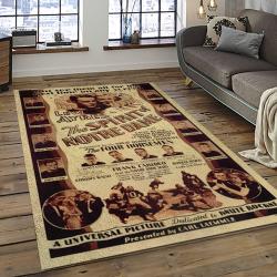 ncaa notre dame fighting sport basketball and foolball team logo rectangle area rug dark room ndf55