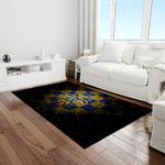 ncaa notre dame fighting sport basketball and foolball team logo rectangle area rug light room ndf28
