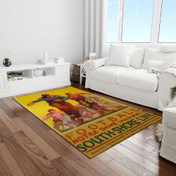 NCAA Notre Dame Fighting Sport Basketball And Foolball Team Logo Rectangle Area Rug NDF40