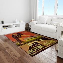 NCAA Notre Dame Fighting Sport Basketball And Foolball Team Logo Rectangle Area Rug NDF43