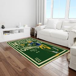 NCAA Notre Dame Fighting Sport Basketball And Foolball Team Logo Rectangle Area Rug NDF44