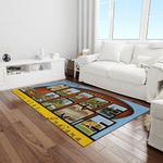 ncaa notre dame fighting sport basketball and foolball team logo rectangle area rug light room ndf50